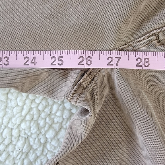 Anthropologie Ona Skinny Leg Utility Pants Cropped Button Ankle Tan Size 27 - Picture 14 of 16